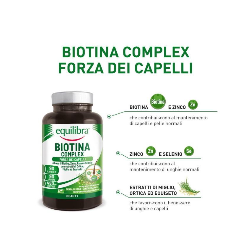 Equilibra Biotin Complex - Supplemento Nutrizionale in Capsule da 90