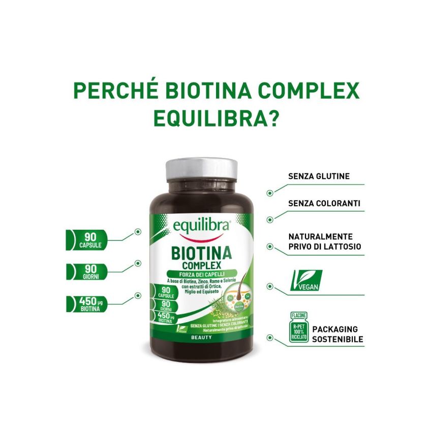 Equilibra Biotin Complex - Supplemento Nutrizionale in Capsule da 90