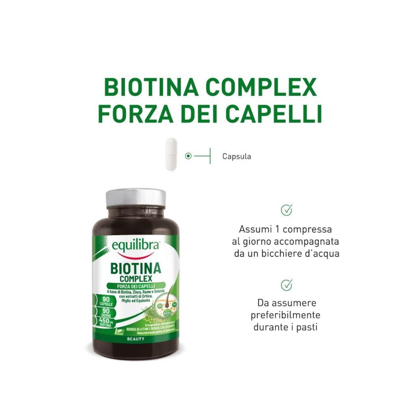 Equilibra Biotin Complex - Supplemento Nutrizionale in Capsule da 90