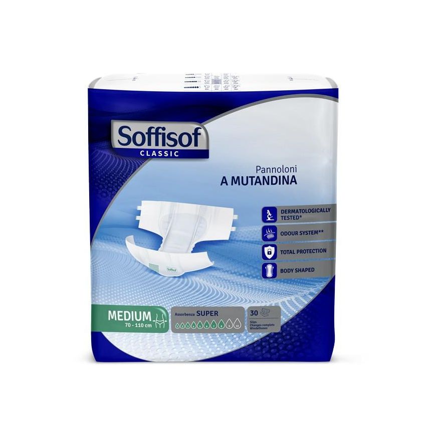 Soffisof Pannoloni A Mutandina Classic Super Taglia Media 30 Pezzi