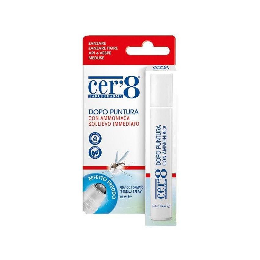 Cer'8 Penna Roll-On 15ml con Ammoniaca per Dopopuntura