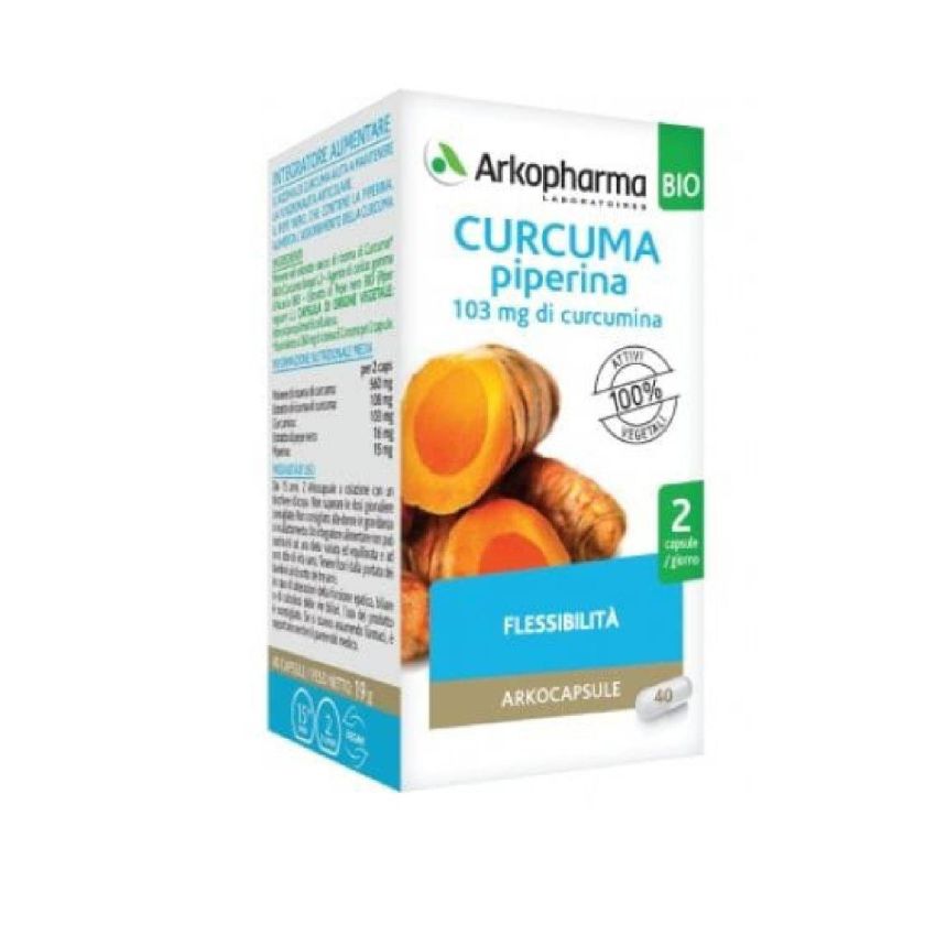 Arkocapsule Bio Curcuma e Piperina - 40 Capsule