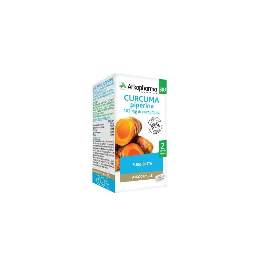 Arkocapsule Bio Curcuma e Piperina - 40 Capsule