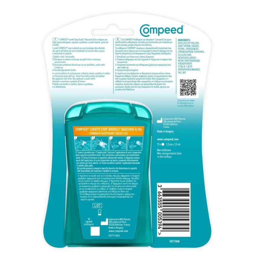 Compeed Cerotti Anti-Brufoli - Pacco da 15 Pezzi