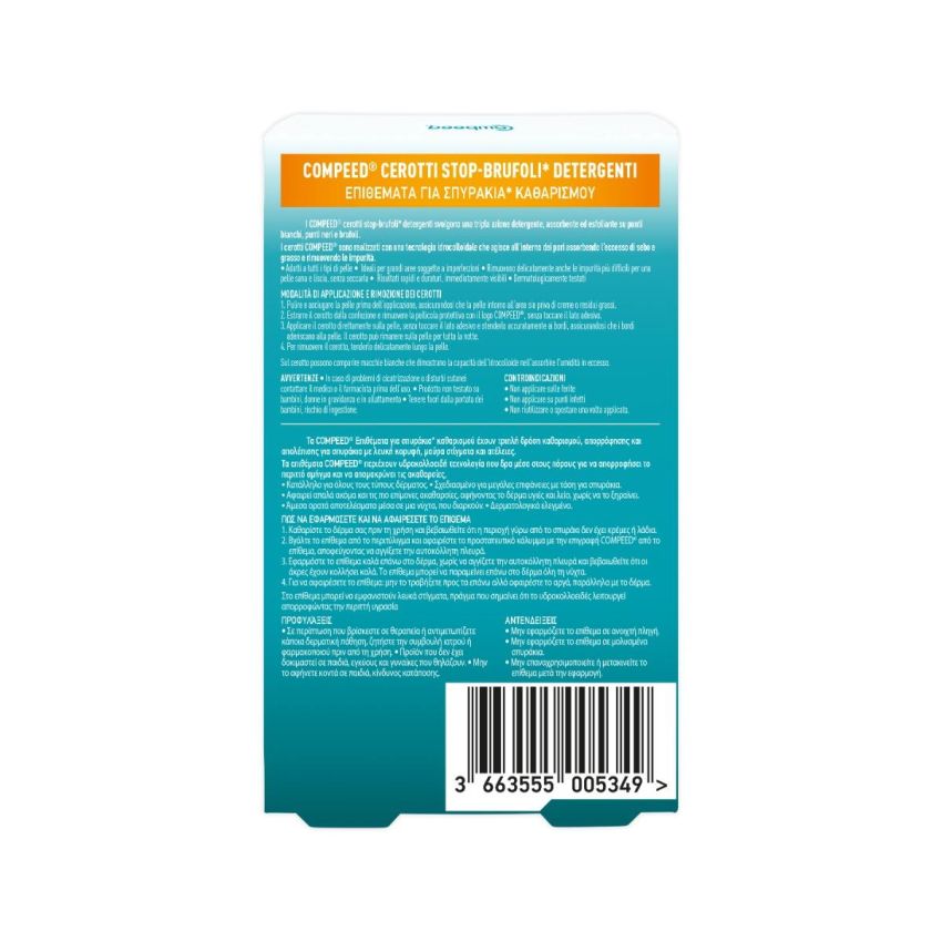 Compeed Cerotti Anti-Brufoli Detergenti, Set da 7 Pezzi