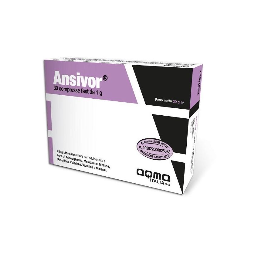 Ansivor - Compresse Calmanti per Ansia, Confezione da 30 Pezzi