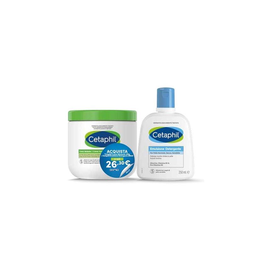 Cetaphil Set Idratante: Crema 450g + Emulsione Detergente 250ml