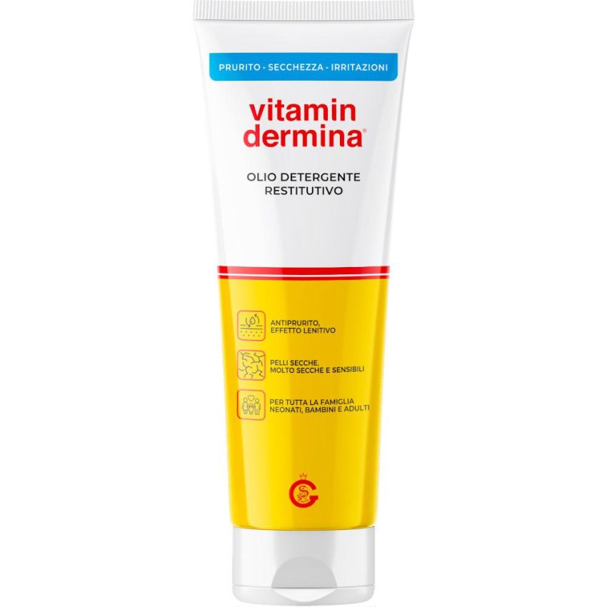 Olio Detergente Restitutivo per Viso e Corpo Vitamindermina - 250ml