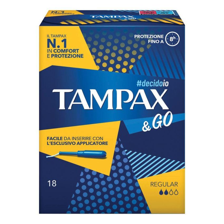 Tampax &Go Regular 18 Assorbenti Interni