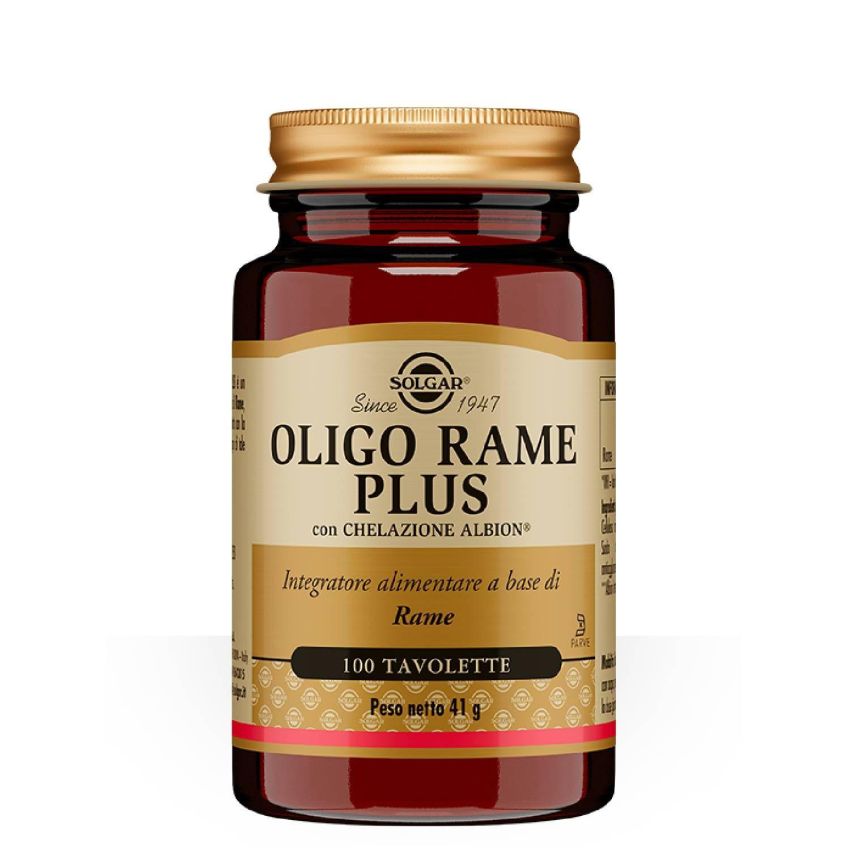 Solgar Oligo Rame Plus - Supplemento di Rame con 100 Compresse