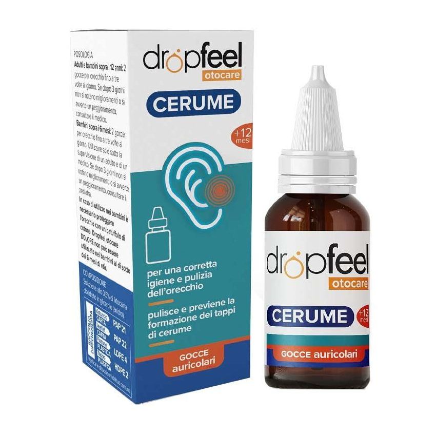 Dropfeel Otocare - Soluzione Auricolare per la Rimozione del Cerume, 10ml