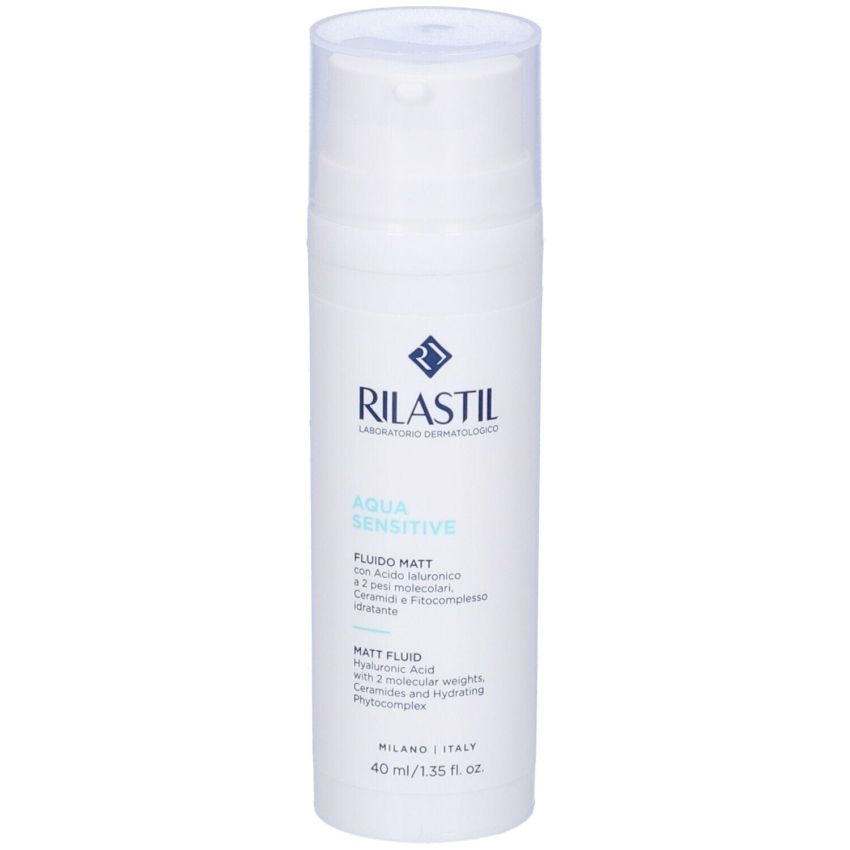 Rilastil Aqua Sensitive - Fluido Mattificante per Viso Sensibile 40ml