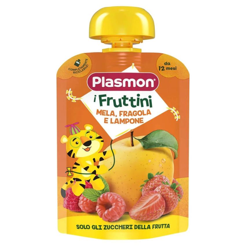 Plasmon Fruttini Mela, Fragola e Lampone - 130 gr