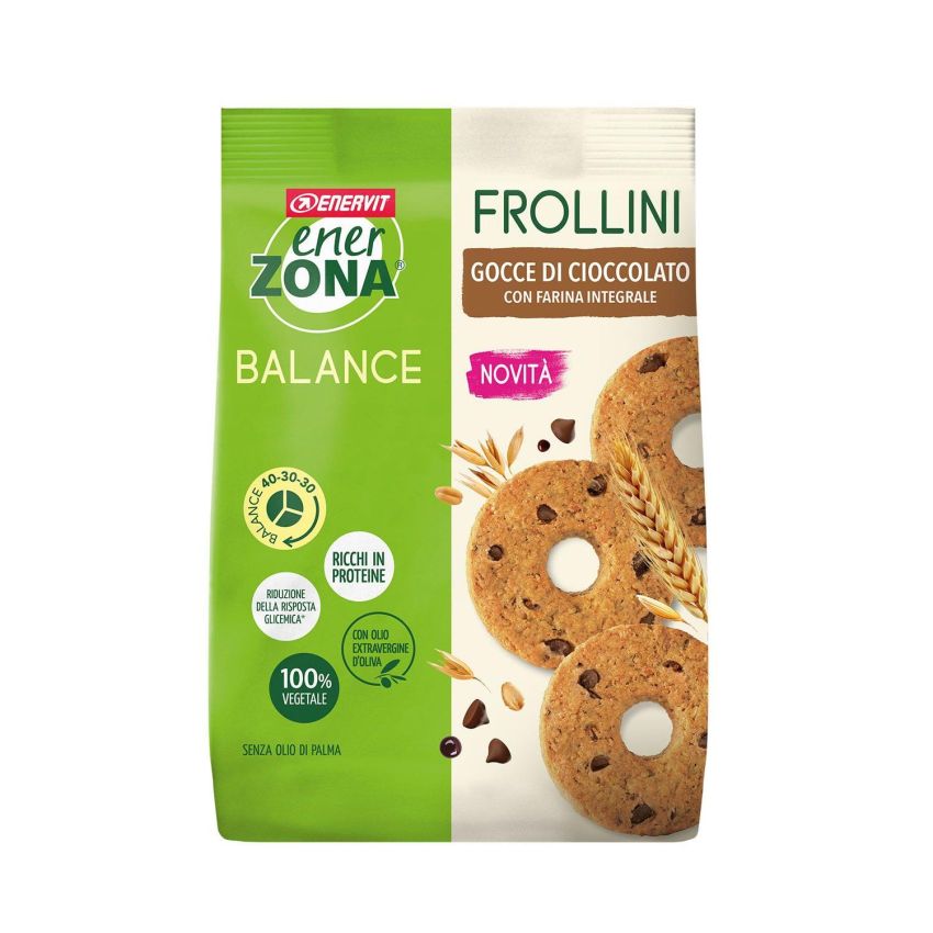 Enerzona Frollini Integrali con Gocce di Cioccolato - 250g