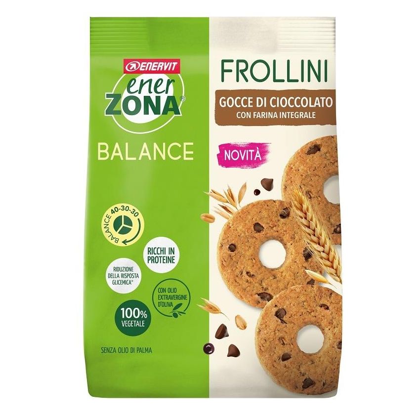 Enerzona Frollini Integrali con Gocce di Cioccolato - 250g