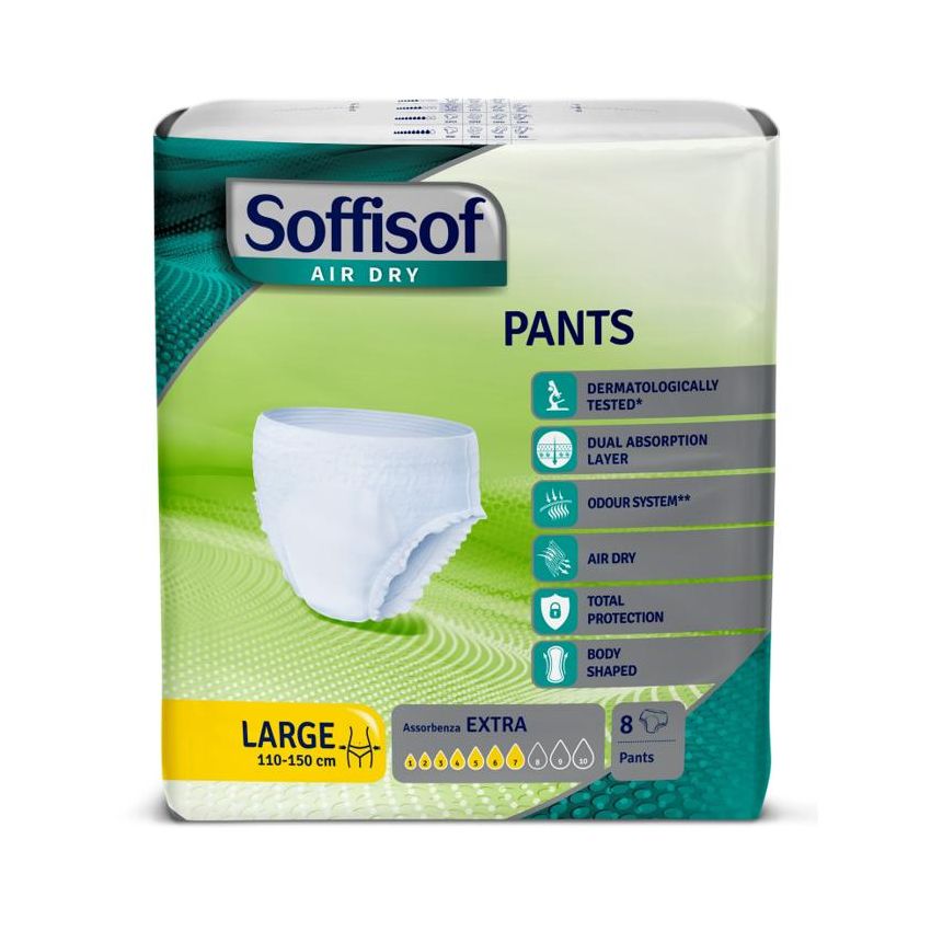 Soffisof Air Dry Pants Extra Large - Pacco da 8 Pezzi