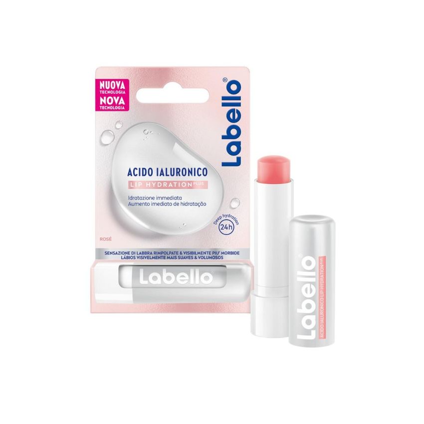 Labello Rosé Lip Balm con Acido Ialuronico - 1 Pezzo