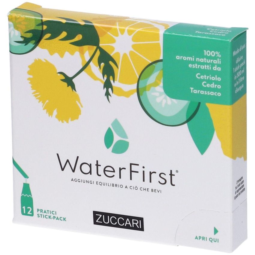 Zuccari WaterFirst Stick con Cetriolo, Cedro e Tarassaco - Confezione da 12