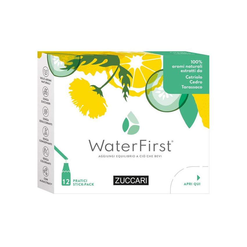 Zuccari WaterFirst Stick con Cetriolo, Cedro e Tarassaco - Confezione da 12