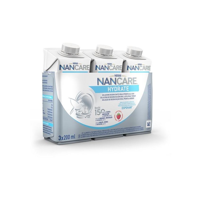 Nancare Hydrate Alimento Liquido Specializzato a Fini Medici, 3x200ml