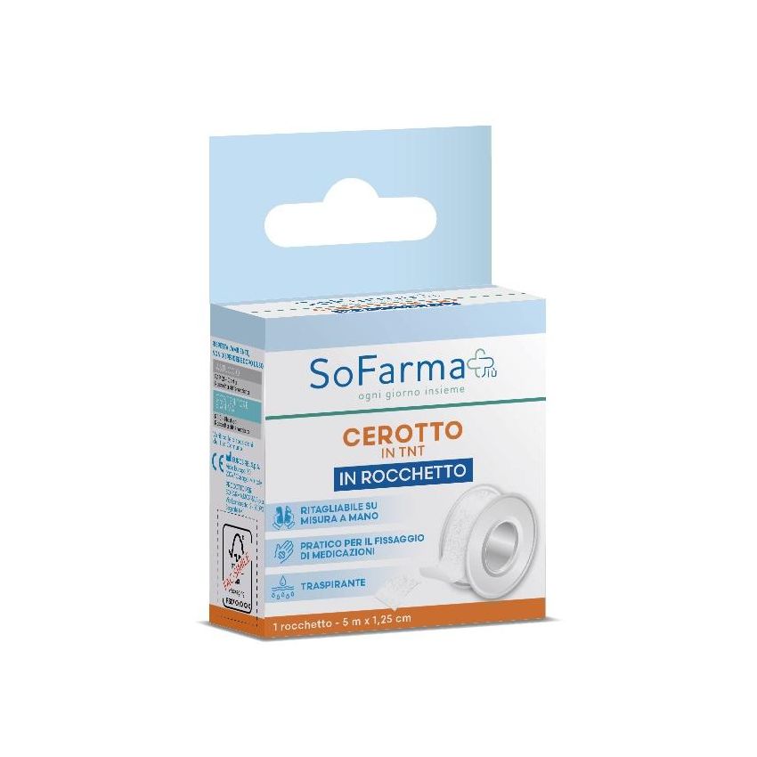 Sofarma Più Cerotto in Rocchetto TNT, 5 metri x 1,25 cm