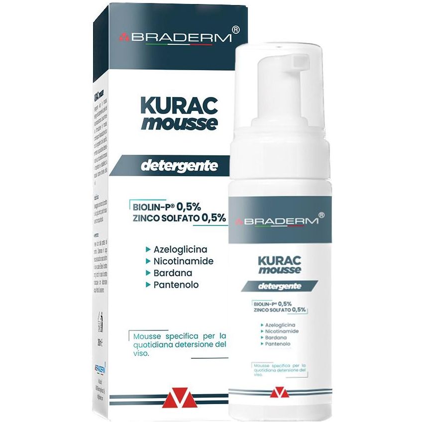 Mousse Detergente per il Viso Braderm Kurac - 100ml