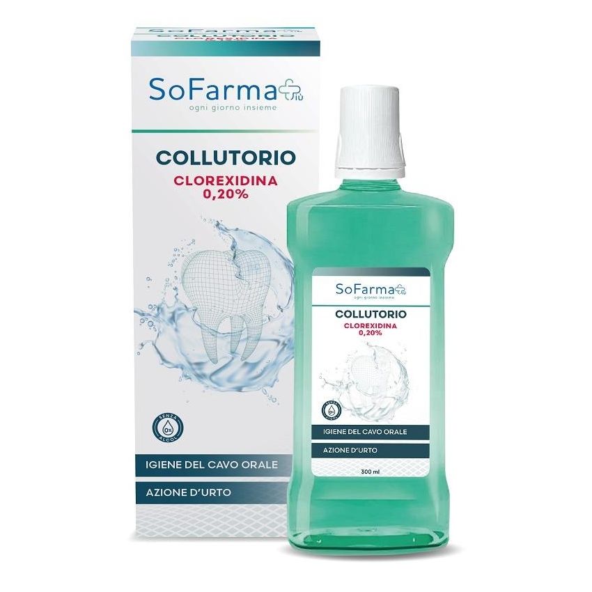Sofarmapi Collutorio con Clorexidina 0,20% - Flacone da 300ml