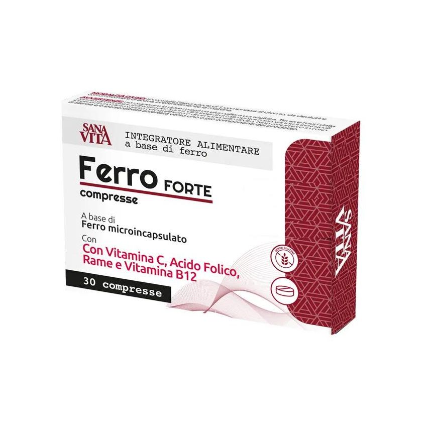 Sanavita Ferro Forte - Integratore Alimentare con 30 Compresse
