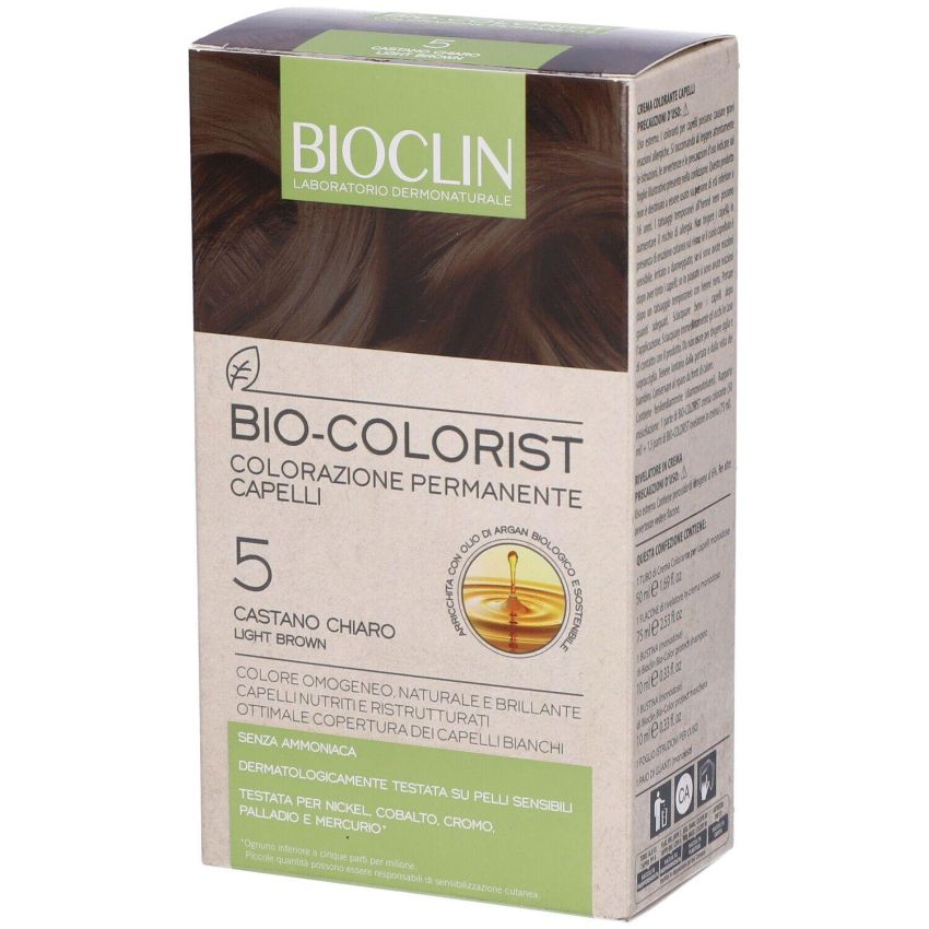 Bioclin Bio Colorist N.5 Castano Chiaro - Colorazione Permanente Naturale