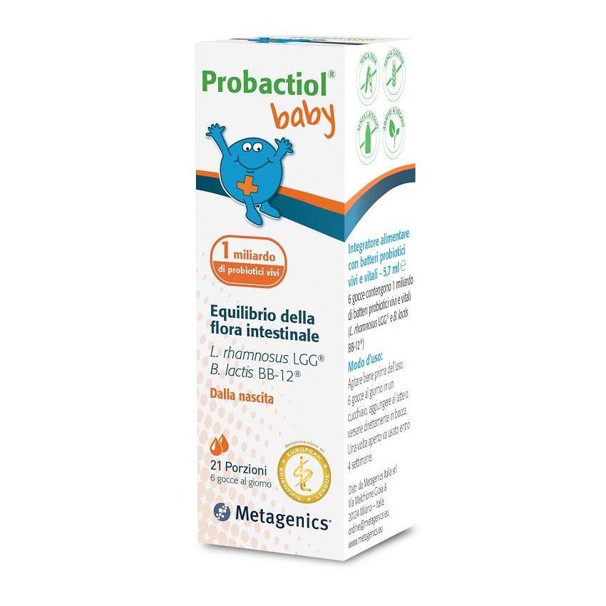 Probactiol Baby - Gocce Probiotiche, 21 Porzioni da 5ml