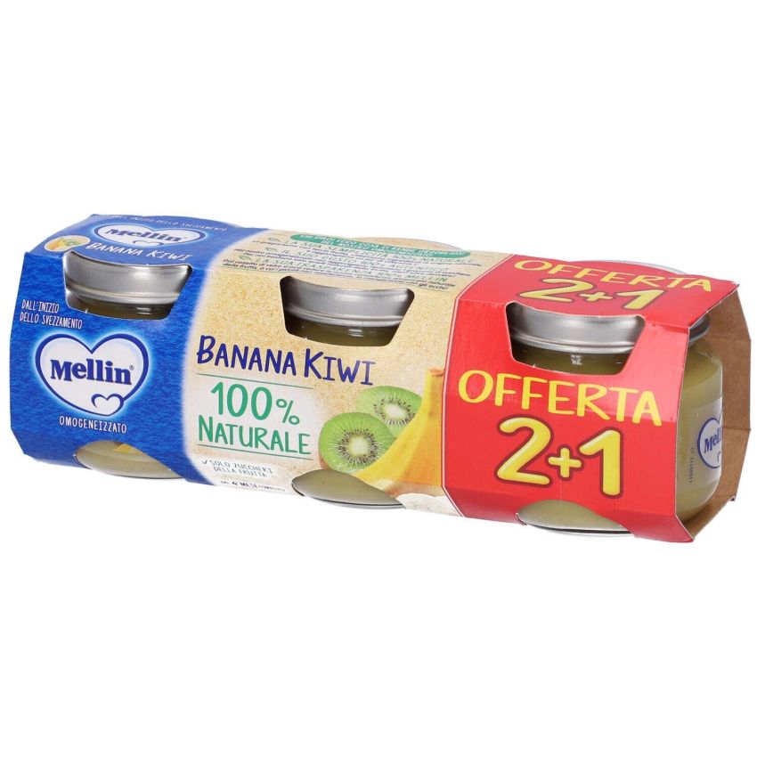 Mellin Omogeneizzato Banana/Kiwi 3x100g 4Mesi+