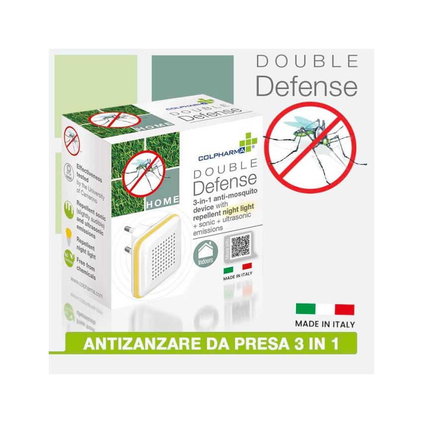 Colpharma Double Defense - Dispositivo Elettrico Anti-Zanzare