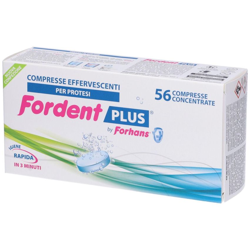 Fordent Plus: 56 Compresse per Pulizia Dentiere e Apparecchi Ortodontici