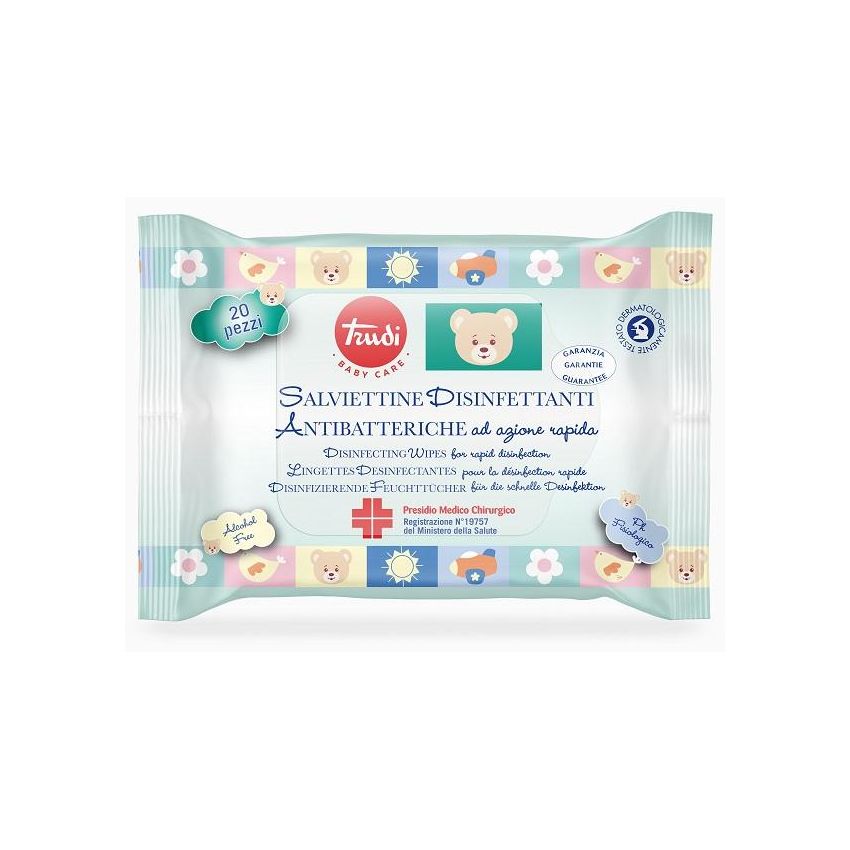 Trudy Baby Salviette Disinfettanti/Antibatteriche 20 Pezzi